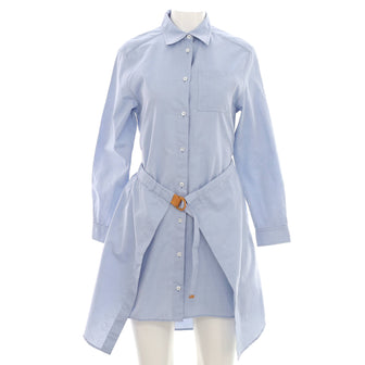 Louis Vuitton Women's Trompe L'oeil Tailored Shirt Dress Cotton