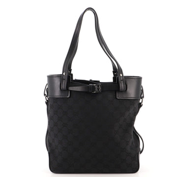 Gucci Belted Bucket Tote GG Canvas with Leather Small