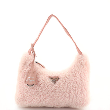 Prada Re-Edition 2000 Hobo Shearling Mini