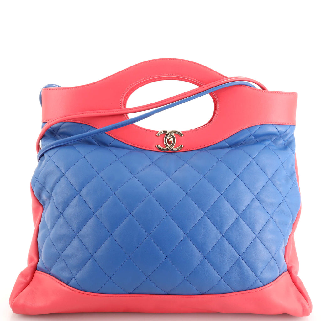 Chanel 31 Shopping Bag Quilted Lambskin Large Blue 18991421
