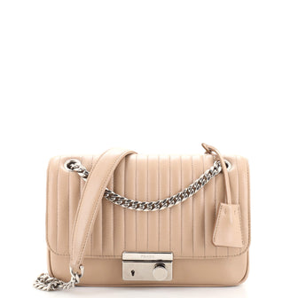 Prada Chain Flap Shoulder Bag Vertical Quilted Leather Medium