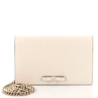 Gucci Signature Wallet on Chain Guccissima Leather