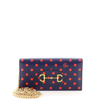 Gucci Horsebit 1955 Chain Wallet Printed Leather
