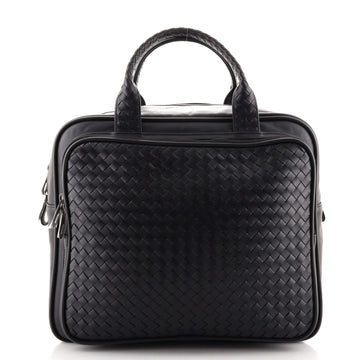 Bottega Veneta Pocket Travel Bag Leather with Intrecciato Small