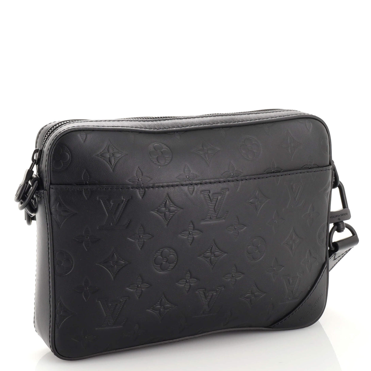 Louis Vuitton Duo Messenger Bag Monogram Shadow Leather Black 189914325