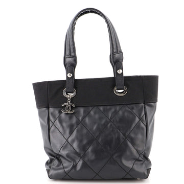 Chanel Biarritz Tote Quilted Coated Canvas Small