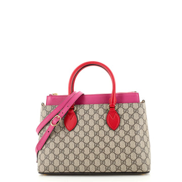 Gucci Linea A Convertible Tote GG Coated Canvas Small