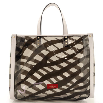Valentino Garavani Grande Plage Tote Printed PVC and Leather Medium