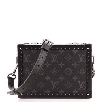 Louis Vuitton Clutch Box Bag Monogram Eclipse and Leather