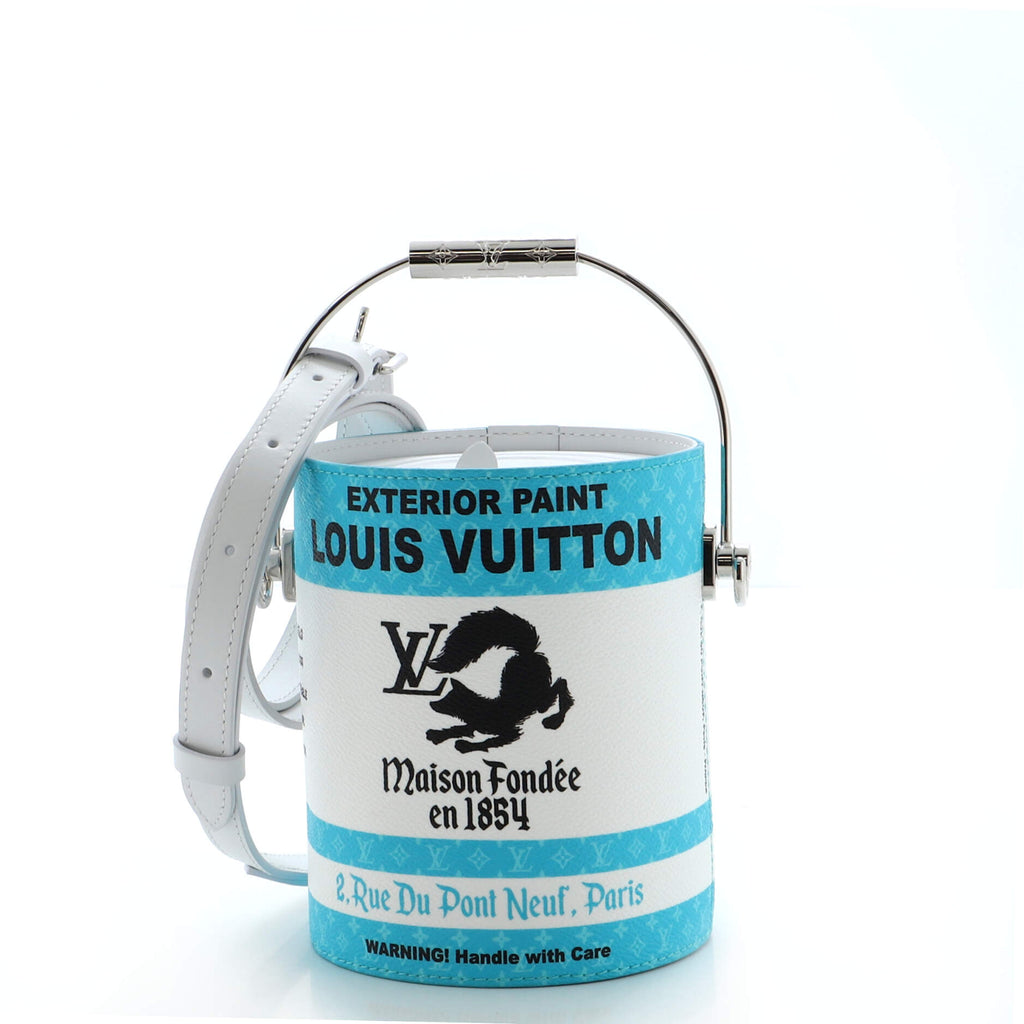 Louis Vuitton Turquoise Monogram Coated Canvas LV Paint Can