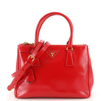 Prada Double Zip Lux Tote Saffiano Leather Small