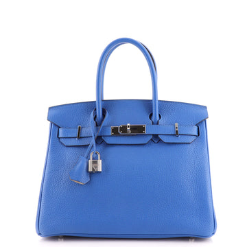 Hermes Birkin Handbag Verso Clemence with Palladium Hardware 30