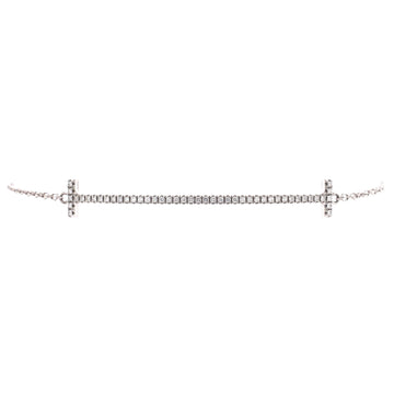Tiffany & Co. T Smile Chain Bracelet 18K White Gold with Diamonds Large