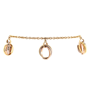 Cartier Trinity Charm Chain Bracelet 18K Tricolor Gold