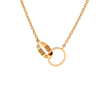 Cartier Love Interlocking Necklace 18K Rose Gold