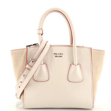 Prada Twin Pocket Tote Glace Calf and Suede Mini