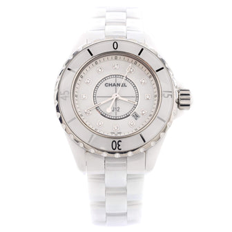 Chanel J12 Quartz Watch Ceramic and Stainless Steel with Diamond Markers 33