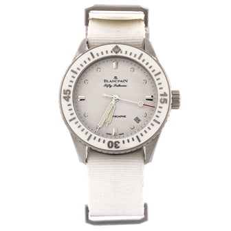 Blancpain Fifty Fathoms Bathyscaphe Automatic Watch Stainless Steel and Fabric 38