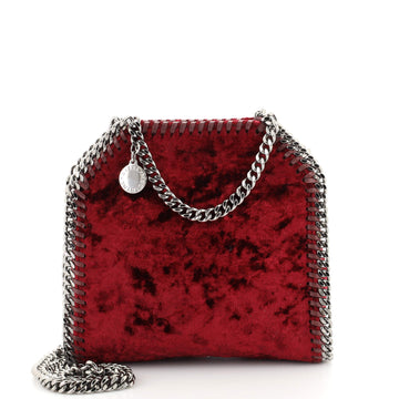 Stella McCartney Falabella Fold Over Crossbody Bag Velvet Tiny