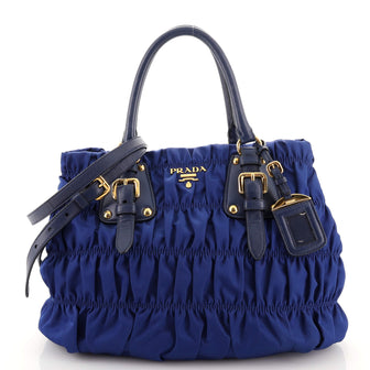 Prada Gaufre Convertible Tote Tessuto Large