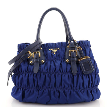 Prada Gaufre Convertible Tote Tessuto Large