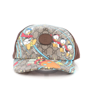Gucci Disney Donald Duck Baseball Cap Printed GG Coated Canvas