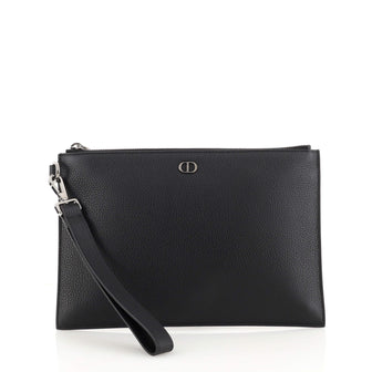Christian Dior Homme Zip Pouch Leather Medium