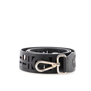 Fendi Logo Strap You Shoulder Strap Laser Cut Leather