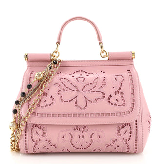 Dolce & Gabbana Miss Sicily Bag Laser Cut Leather Medium