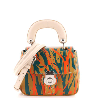 Burberry DK88 Top Handle Bag Printed Leather Mini