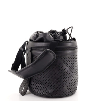 Bottega Veneta Paper Bucket Bag Perforated Leather