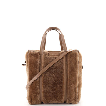 Balenciaga Bazar Convertible Tote Shearling Small