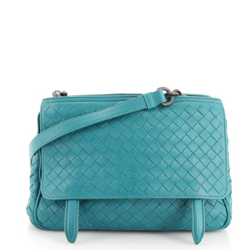 Bottega Veneta Flap Tab Shoulder Bag Intrecciato Nappa Medium