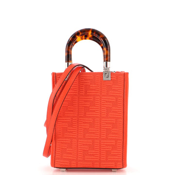 Fendi Sunshine Shopper Tote Zucca Technical Mesh Mini