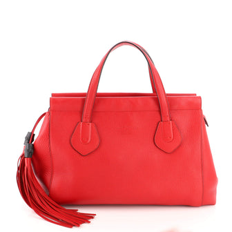 Gucci Lady Tassel Top Handle Bag Leather Medium