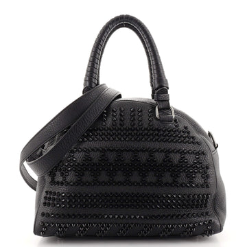 Christian Louboutin Panettone Convertible Satchel Spiked Leather Small