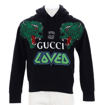 Gucci Men's Loved Tigers Hoodie Printed Cotton