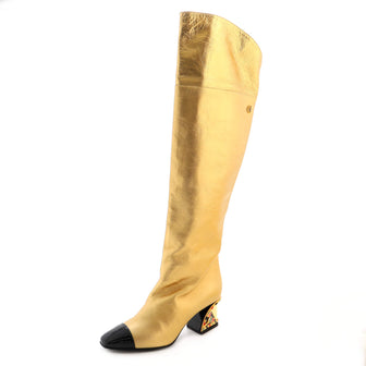 Women's Egyptian Thigh High Boots Embellished Leather