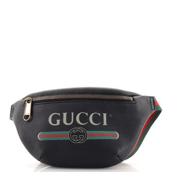 Gucci Logo Belt Bag Printed Leather Small