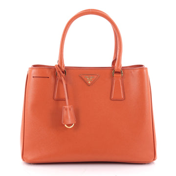 Prada Lux Convertible Open Tote Saffiano Leather Small Orange 1899701