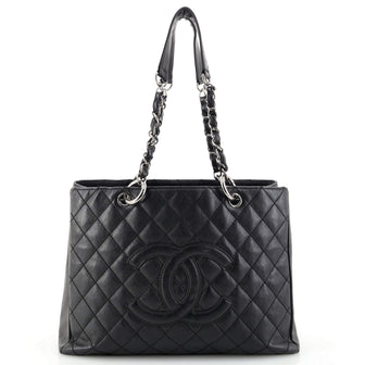 Chanel Vintage Grand Shopping Tote Quilted Caviar