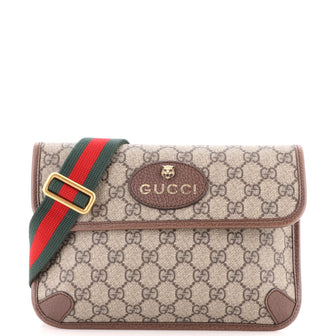 Gucci Neo Vintage Flap Belt Bag GG Coated Canvas