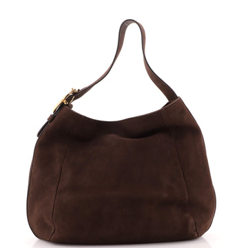 Gucci Ribot Horse Heads Hobo Nubuck Large