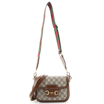 Gucci Horsebit 1955 Shoulder Bag GG Coated Canvas Mini