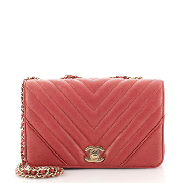Chanel Statement Flap Bag Chevron Iridescent Caviar Mini