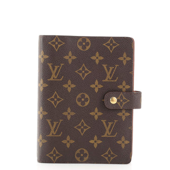 Louis Vuitton Ring Agenda Cover Monogram Canvas MM