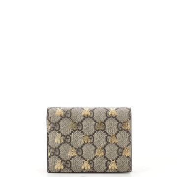 Gucci Flap Card Case Printed GG Coated Canvas
