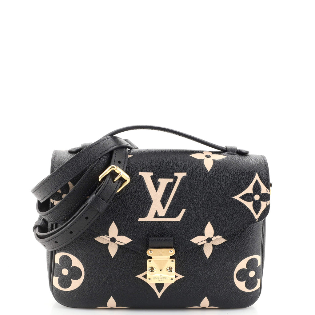 Louis Vuitton Metis Pochette Bicolor Empreinte Leather Crossbody Bag Black