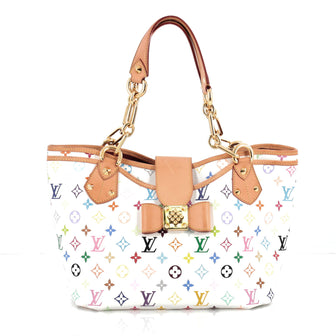 Louis Vuitton Annie Handbag Monogram Multicolor GM White