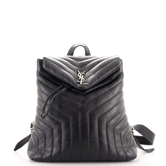 Saint Laurent LouLou Backpack Matelasse Chevron Leather Medium